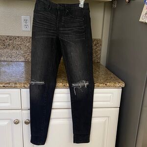 Massimo Black Distressed Skinny Jeans